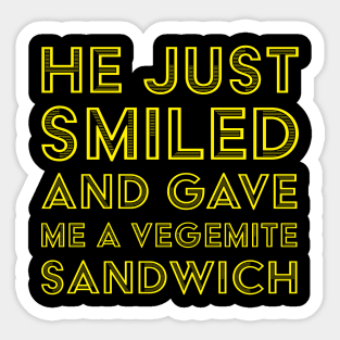 Vegemite Sandwich Down Under Sticker